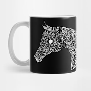 Scribble horse in White Mug